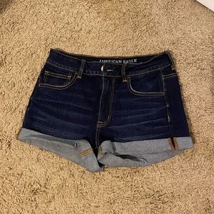 American Eagle High Rise Denim Shorts Size 8